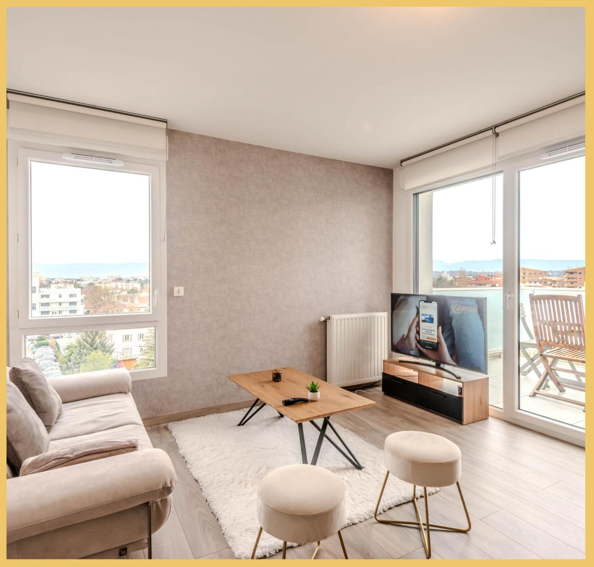 Appart T3 Moderne Ambilly Apartment Bagian luar foto